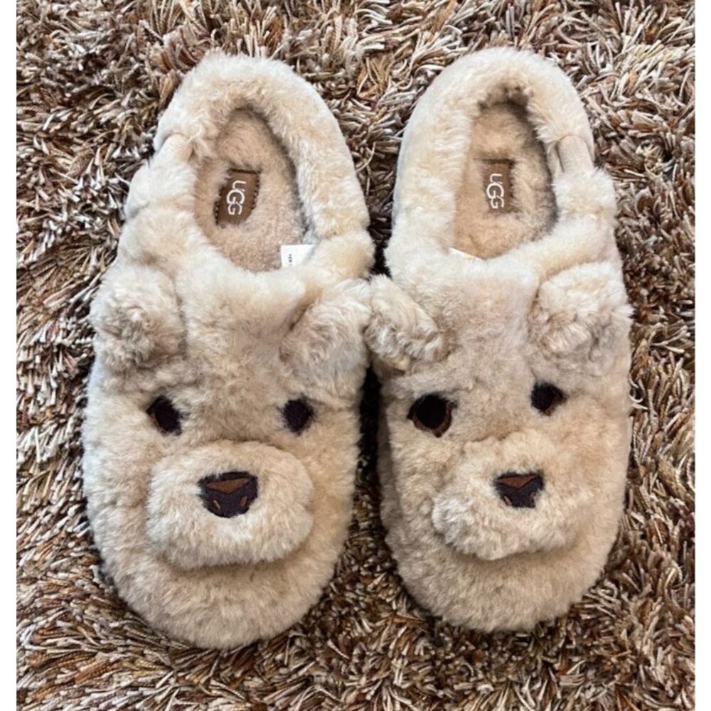 Ugg Elea Pooch Dog Puppy Sheepskin Slippers Shoes Size 8 RARE